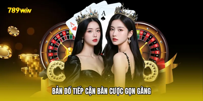 Bản đồ tiếp cận bàn cược gọn gàng